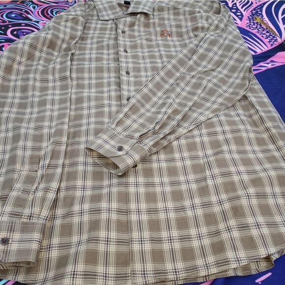 Cutter& Buck Xl Longsleeves Plaid Pocket Men's Shirt - Picture 1 of 8